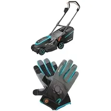 Akku-Rasenmäher PowerMax 37/36V P4A ohne Akku: 37 cm Schnittbreite, 45 l Fangvolumen(14638-55) + Gardena Gerätehandschuh Größe 10/XL: Handschuhe für alle Arbeiten mit Geräten(11522-20)