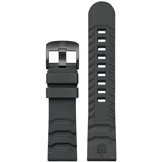Luminox Uhrenarmband aus Kautschuk mit Edelstahlschließe in der Farbe Schwarz, Bandanstoß: 24mm, FPX.3800.21B.K