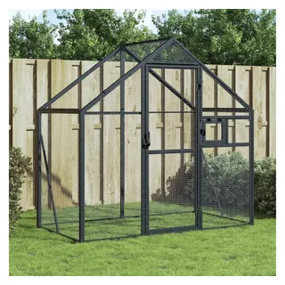 vidaXL Voliere 179 x 100 x 185 cm Anthrazit/Grau