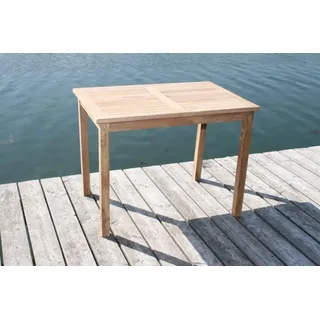 Tisch Gartentisch rechteckig 90 x 70 cm in premium Teakholz