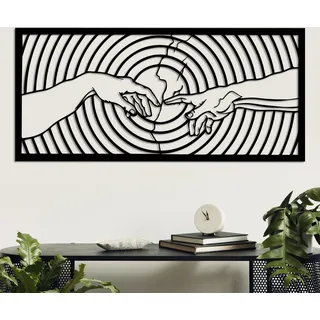 Stylish Black Decorative Metal Wall Accessory, 85 x 39 cm | 100% Metal, 1.5 mm Thickness | Perfect for Modern Home Decor & Office Spaces