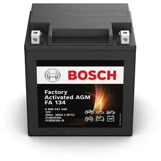 Bosch Motorradbatterie BOSCH 0 986 FA1 340 AGM 12V 30Ah 385A FA134