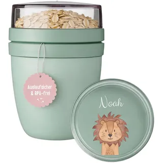 wunderwunsch MEPAL Müsli To Go Becher, Müslibecher personalisiert | Isolierter Lunchpot für Kinder, kleiner Joghurt-Becher für unterwegs, auslaufsichere Snackdosen mini, 300ml oder 500 ml