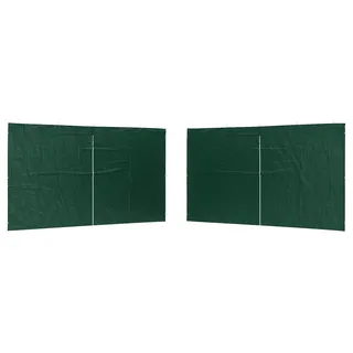 vidaXL Party Zelt Seitenteil 2 pcs Grün 400 x 195 cm PE und Stahl - Grün