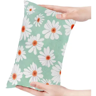 LeoreHu Kinder-Mittagsschläfchen-Kissen in Mini-Format, Auto-Kopfkissen, Erwachsenen-Halskissen, Hilfskissen, Vielseitig, Mini-Kissen (Daisy)