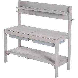 roba Kinderküche, 89,5 x 88,5 cm, massivHolz/Kunststoff, grau