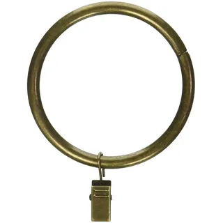 Rod Desyne 2-1/2 inch Vorhangringe mit Clip, Sonstige, Antik Messing, 6"x4"x4"