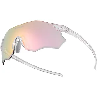ROCKBROS Sportsonnenbrille Fahrradbrille Rahmenlose Fahrrad und Laufbrille für Outdoor Damen Herren UV400 Lila Rosa Photochrom