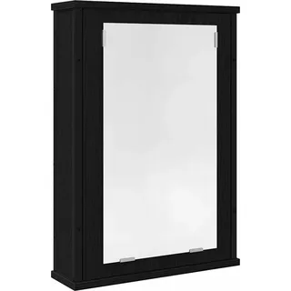 vidaXL Bad-Spiegelschrank Schwarz Eiche-Optik 42x12x60cm Holzwerkstoff - Schwarz