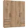 Drehtürenschrank Level by fresh to go 200 x 236 x 58 cm Braun
