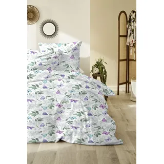 Primera Vario Bettwäsche Baumwolle Renforce Schmetterlinge mehrfarbig 135 x 200 cm