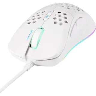 deltaco Gaming WM75 (Kabelgebunden), Maus Weiss