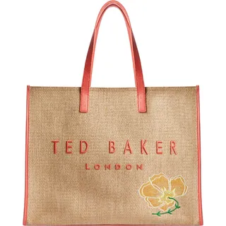 Ted Baker Shopper Floraff Floral Raffia Icon Bag Orange beige - Beige
