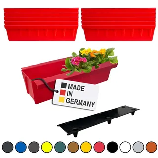 Paletten Blumenkasten 10er-Set Rot Einsatz zum an- & Einhängen Pflanzkasten