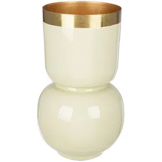 Gilde Tischvase »Vase Roro mit Goldrand«, beige