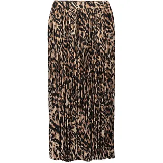 Plisseerock BETTY BARCLAY "Plisseerock mit Gummizug", Damen, Gr. 40, schwarz (schwarz, beige), Einsatz: 100% Polyester PES., Röcke Plisseerock