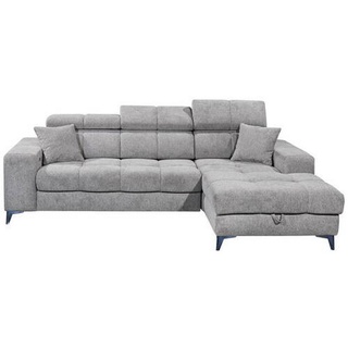 ed-lifestyle polstermöbel Ecksofa Taupe, & 268x172 cm, seitenverkehrt erhältlich, Rücken echt, elektrischer Sitzvorzug, USB-C-Anschluss, Wohnzimmer, Sofas Couches, Wohnlandschaften, Ecksofas