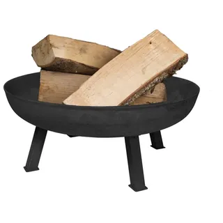 Perel Feuerschale 75x37 cm Schwarz