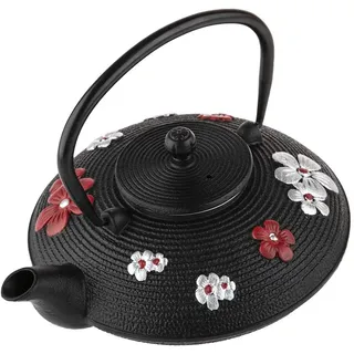 Lachineuse Teekanne aus Gusseisen, Rot und Silberfarbener, 800 ml