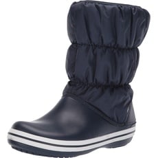 Crocs Damen Winter Puff Boots Schneestiefel, Navy White, 34/35 EU