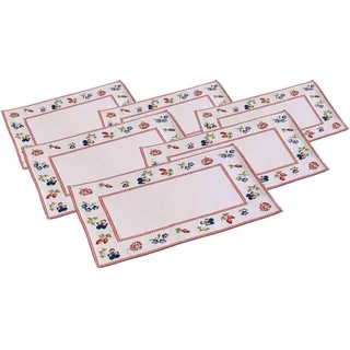 Villeroy & Boch "Platzesets Petite Fleur 49 x 32,5 cm 6er Set bunt", waschbar bis 40 Grad C,