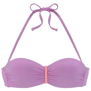 VENICE BEACH Bügel-Bandeau-Bikini-Top Damen lila Gr.34 Cup B