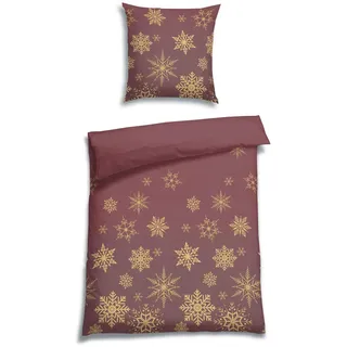 Florella Bettwäsche , Rot , Textil , Stern , 135x200 cm , pflegeleicht, atmungsaktiv, hautfreundlich, angenehm wärmend, schadstoffgeprüft , Heimtextilien, Bettwäsche & Leintücher, Bettwäsche, Flanell-Bettwäsche