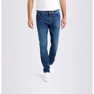 Straight-Jeans MAC "Flexx-Driver", Herren, Gr. 31, Länge 30, blau (blau vintage wash), Denim/Jeans, Obermaterial: 87% Baumwolle, 9% Polyester, 4% Elasthan, Jeans Straight-Jeans, super elastisch
