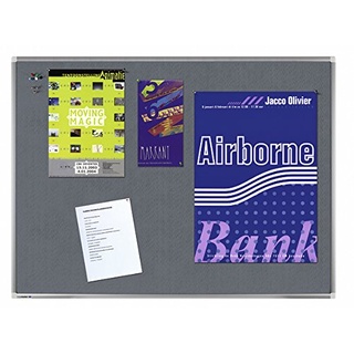 Legamaster Premium Textiltafel - grau - 45x60cm - Pinnwand zum Aufhängen inklusive Wandhalterung - aus Filz mit Aluminiumrahmen zum Anheften von Notizen