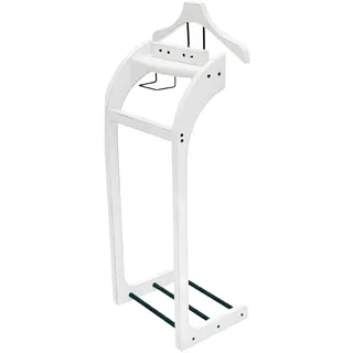 Wintem Kleiderständer aus Holz, Antikweiß, elegant und robust, platzsparend