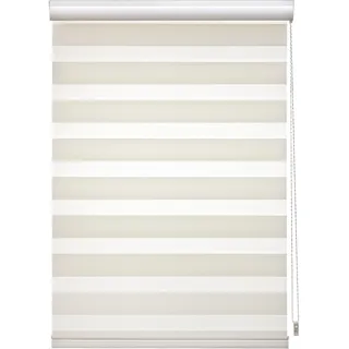 Doppelrollo LIEDECO "Duo-Rollo mit Blende" Gr. 6, beige (ecru), B:90cm H:220cm, Polyester, Rollos, Doppelrollo