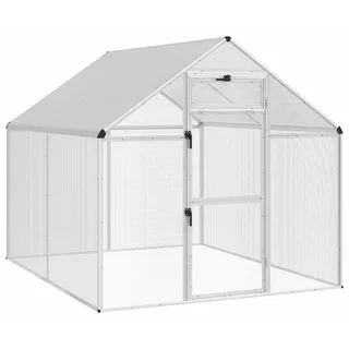 vidaXL Vogelkäfig Silber 181,5 x 221 x 173,5 cm - Silber