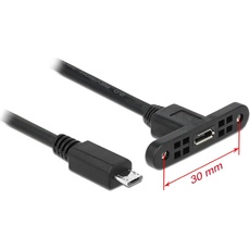 Bild 85245 USB Kabel 0,25 m USB 2.0 Micro-USB B Schwarz