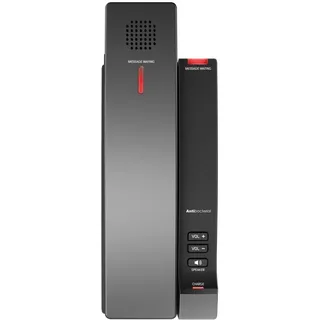 Snom HD101 Hospitality DECT-Telefon, schnurlos, SIP, Anrufbeantworter, optische Rufanzeige, Freisprechen, antibakterielles Gehäuse, erweiterbar bis 4 Mobilteile, Gun Metal