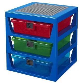 LEGO Schubladenbox 3-Drawer Storage Rack 4-tlg. blau