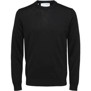 SELECTED HOMME Rundhalspullover »OWN MERINO COOLMAX KNIT« SELECTED HOMME Black XXL