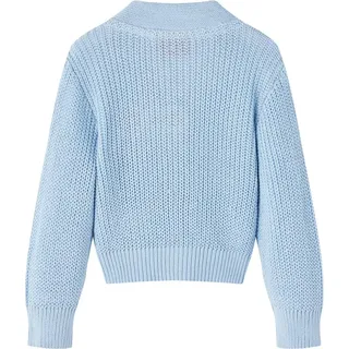 vidaXL Kinder-Strickjacke Blau 116 - Blau
