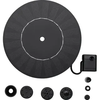 INF Solarbetriebener Springbrunnen mit austauschbaren Düsen - 18 cm