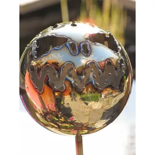 Edelstahl Gartenstecker Feuerfratze Zickzack