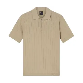 A|X Armani Exchange für Herren. XM002438AF22249U6229 Polo-Strick Winter Zweig beige (L), Lässig, Baumwolle, Kurzarm