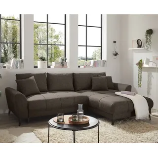 ed exciting design Carryhome Ecksofa Dunkelbraun, - 281x189 cm