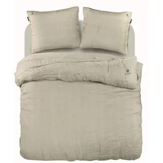 BLCKOUT Alabama Bettbezüge beige, Leinen, 200 x 200/220 cm