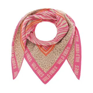 Zwillingsherz Dreieckstuch mit geometrischem Muster,