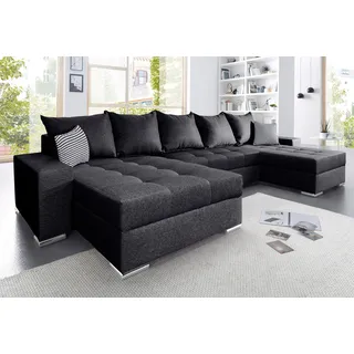 Collection AB Wohnlandschaft Polyester U-Form 2-Sitzer Grau