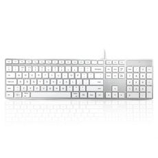 Accuratus 301 MAC – USB-Multimedia-Tastatur für Apple Mac mit quadratischen Tasten