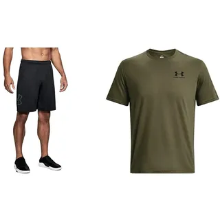Under Armour Herren Tech Graphic Short, atmungsaktive Sweatshorts für Männer, komfortable Kurze Hose mit Loser Passform & Herren UA Sportstyle LC SS Shirt