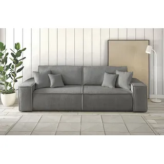 OTTO home »FINNLEY, Schlafsofa 257 cm - OTTO. Verlässliche Qualität.« mit Bettkasten, in Bouclé, Struktur fein und Mega Cord,