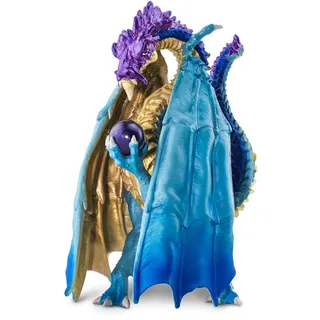 Safari Ltd 100400 Dragons Wizard Drachenfigur, Blau