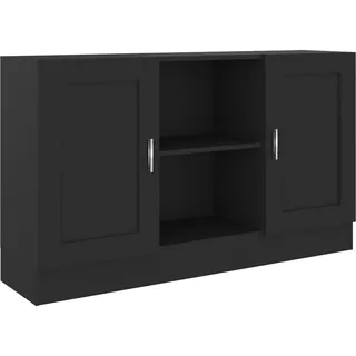 vidaXL Sideboard Schwarz 120x30,5x70 cm Holzwerkstoff