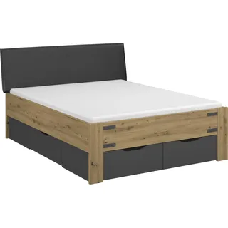 Rauch »Birmingham« mit Polsterkopfteil in lederoptik grau